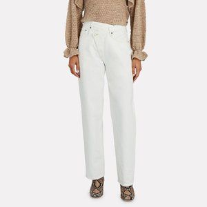 AGOLDE Paste White Criss Cross Upsized Jeans